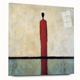 Abstract figurative acrylic artwork displayed in a glass frame, featuring vibrant colors and intricate pin details, ideal for modern decor and art enthusiasts.