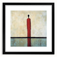 Abstract figurative art frame in matte black, showcasing a minimalist design with intricate details, perfect for modern home decor. Ideal for enhancing artistic spaces.