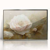Framed abstract floral wall art in silver acrylic, showcasing vibrant colors and intricate designs, perfect for modern home decor and enhancing interior aesthetics.