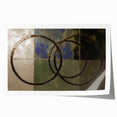 Abstract geometric rolled print showcasing vibrant colors and intricate shapes, perfect for modern home decor. Packaged securely in a cardboard tube for safe delivery.