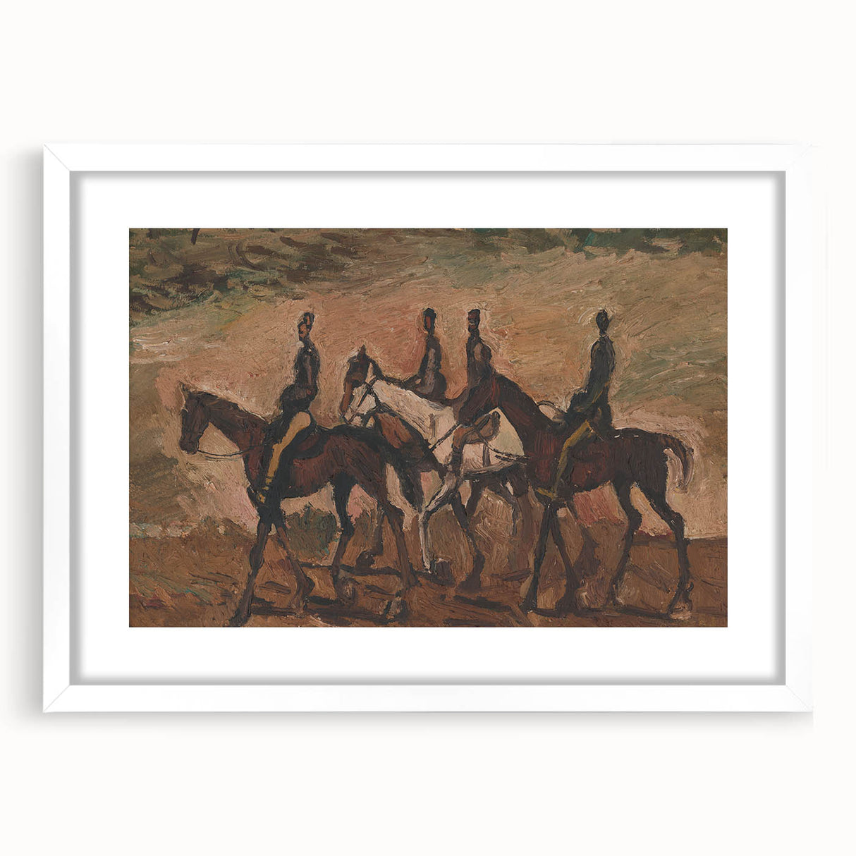 Expressionism Wall Art - Horse Patrol by Cyprián Majerník
