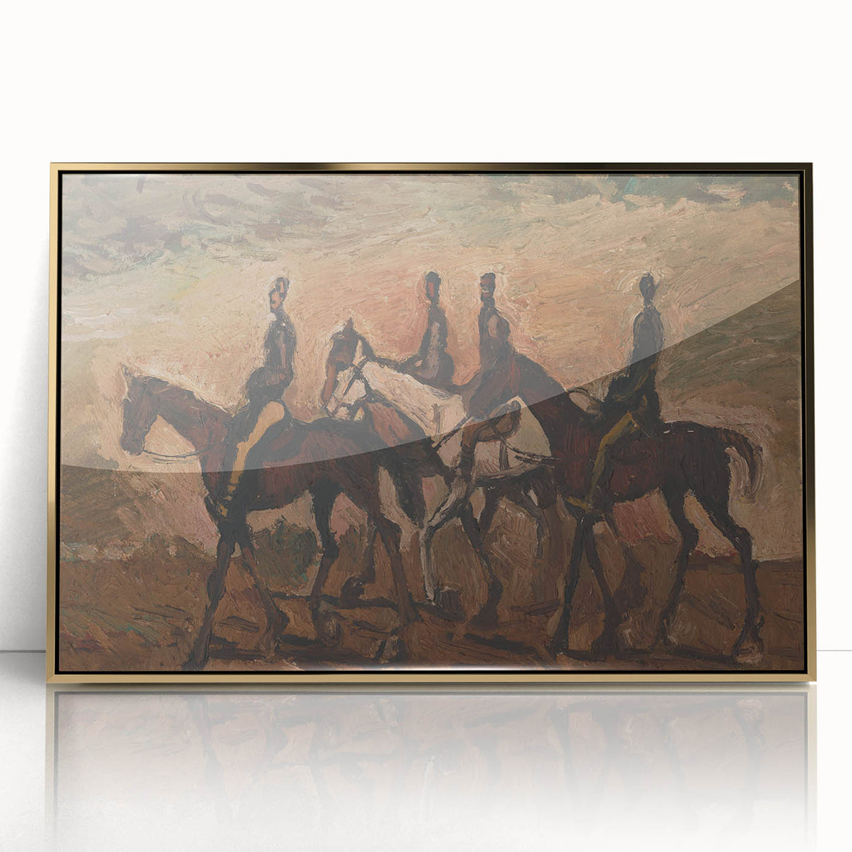 Expressionism Wall Art - Horse Patrol by Cyprián Majerník