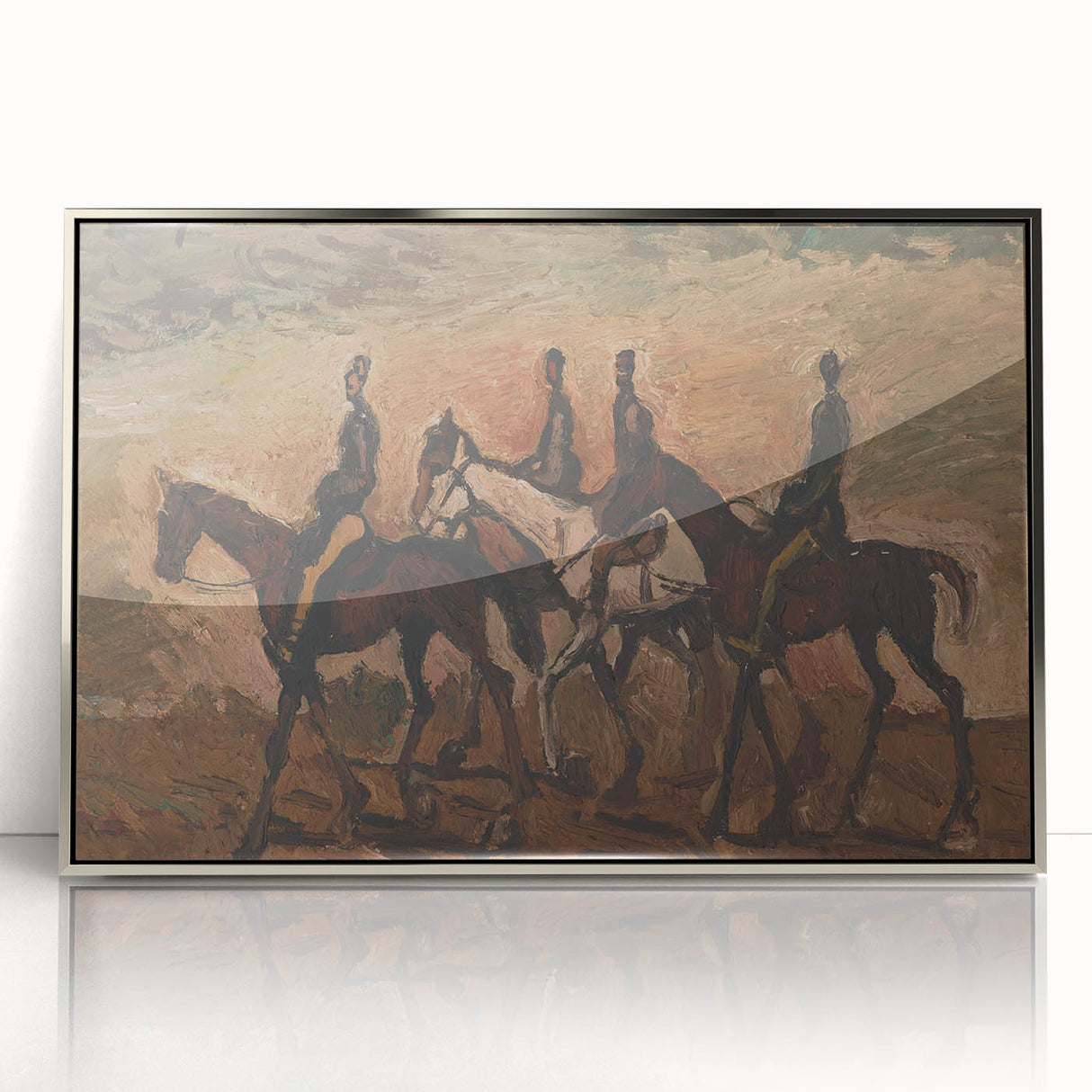 Expressionism Wall Art - Horse Patrol by Cyprián Majerník