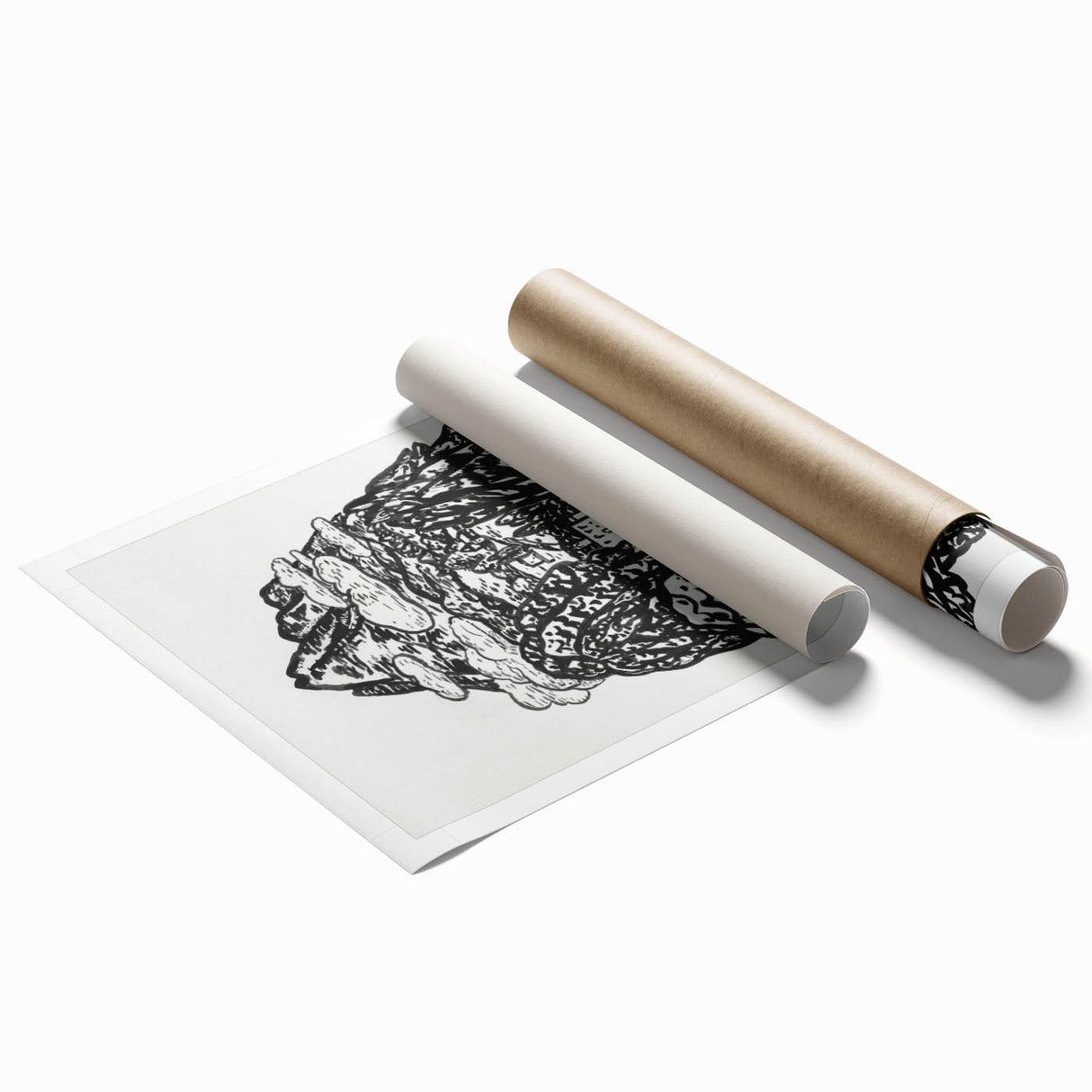 Modern Wall Art - Black & White Mountain Landscape - Contemporary Print
