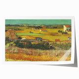 Rolled canvas print of Van Gogh-inspired floral art in vibrant colors, suitable for dining room wall.