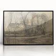 Modern Farm Landscape - Contemporary Minimalist Wall Art