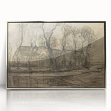 Modern Farm Landscape - Contemporary Minimalist Wall Art