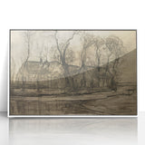 Modern Farm Landscape - Contemporary Minimalist Wall Art