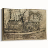 Modern Farm Landscape - Contemporary Minimalist Wall Art