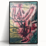 Modern Wall Art - Abstract Fire Clown in Vibrant Contemporary Style