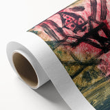 Modern Wall Art - Abstract Fire Clown in Vibrant Contemporary Style