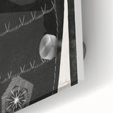 Modern Wall Art - Black and White Abstract Ara Design in Minimalist Style