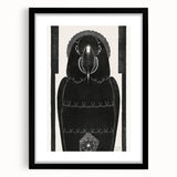 Modern Wall Art - Black and White Abstract Ara Design in Minimalist Style