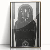 Modern Wall Art - Black and White Abstract Ara Design in Minimalist Style