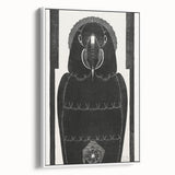 Modern Wall Art - Black and White Abstract Ara Design in Minimalist Style