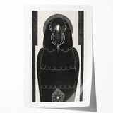 Modern Wall Art - Black and White Abstract Ara Design in Minimalist Style