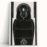 Modern Wall Art - Black and White Abstract Ara Design in Minimalist Style