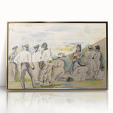 Modern Figurative Art - Abstract Group Scene Wall Decor