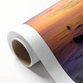 Stunning rolled canvas artwork depicting dramatic cliffs and serene landscapes, showcasing vibrant colors and intricate details, perfect for home decor.
