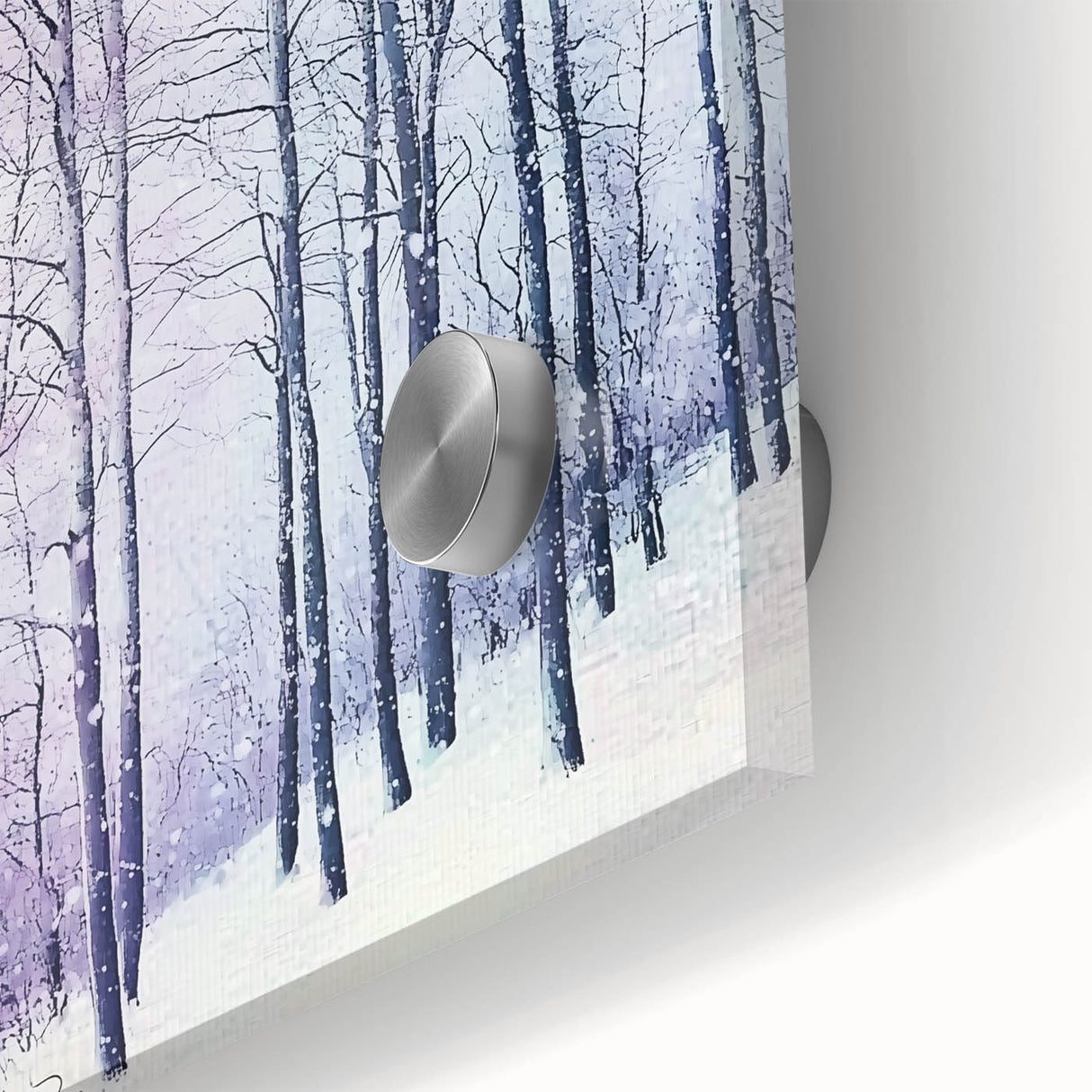 Winter Forest Office Wall Art – Elegant Snowy Landscape Décor