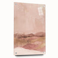 Abstract landscape wall art print displayed in a side view, showcasing vibrant colors and intricate details, mounted with pins for an elegant presentation.