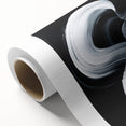 Minimalist Abstract Wall Art – Monochrome Motion Swirl