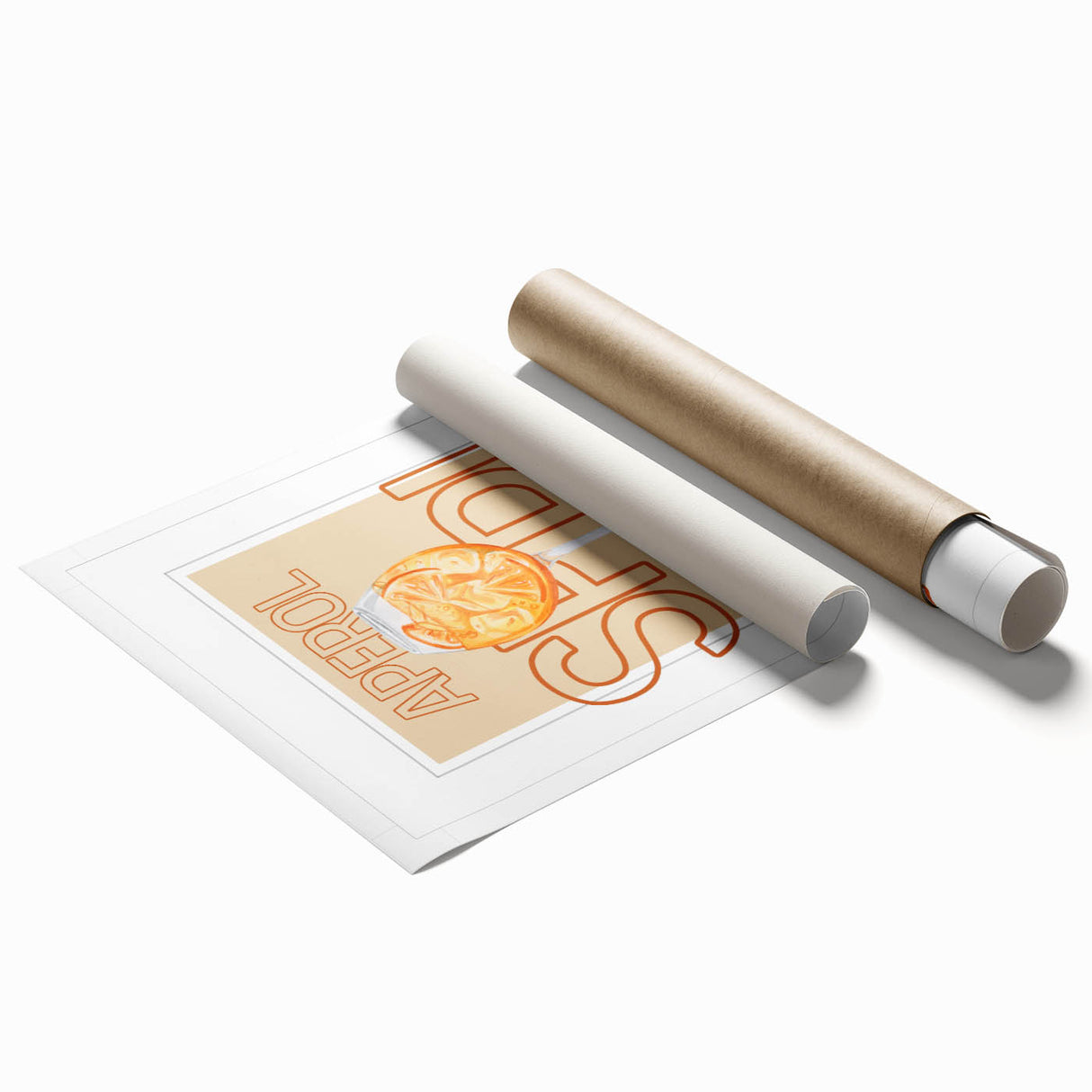 Extra large rolled print featuring a floral design in soft pastel shades.