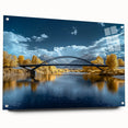 Acrylic glass landscape bridge design showcasing a side view with intricate pin details, perfect for modern home decor and art enthusiasts.