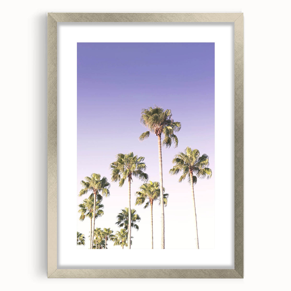 Textured abstract art print in muted gray and silver tones on a framed canvas, suitable for bedroom decor.