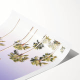 Extra large wall art featuring line art flowers in black on white, rolled canvas, ideal for large living room decor.