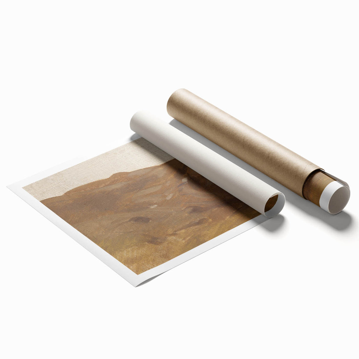 Modern Earth Tones Landscape - Abstract Minimalist Wall Art