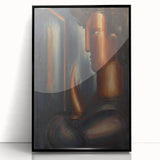 Modern Wall Art - Abstract Before the Mirror Portrait in Subtle Tones