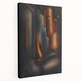 Modern Wall Art - Abstract Before the Mirror Portrait in Subtle Tones