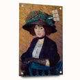 Modern Wall Art - Elegant Woman with Green Hat in Impressionist Style