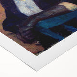 Modern Wall Art - Elegant Woman with Green Hat in Impressionist Style