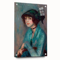 Modern Wall Art - The Brunette Portrait in Vibrant Impressionist Style