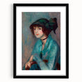 Modern Wall Art - The Brunette Portrait in Vibrant Impressionist Style