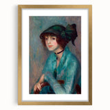 Modern Wall Art - The Brunette Portrait in Vibrant Impressionist Style