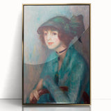 Modern Wall Art - The Brunette Portrait in Vibrant Impressionist Style