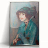 Modern Wall Art - The Brunette Portrait in Vibrant Impressionist Style