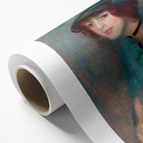 Modern Wall Art - The Brunette Portrait in Vibrant Impressionist Style