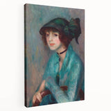 Modern Wall Art - The Brunette Portrait in Vibrant Impressionist Style