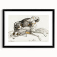 Romanticism Art - Elegant Dog Illustration on Canvas Print