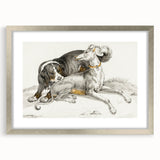 Romanticism Art - Elegant Dog Illustration on Canvas Print