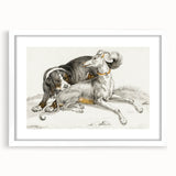 Romanticism Art - Elegant Dog Illustration on Canvas Print
