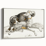 Romanticism Art - Elegant Dog Illustration on Canvas Print