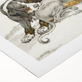 Romanticism Art - Elegant Dog Illustration on Canvas Print