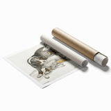 Romanticism Art - Elegant Dog Illustration on Canvas Print