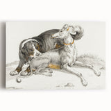 Romanticism Art - Elegant Dog Illustration on Canvas Print