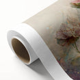 Abstract floral wall art on rolled canvas showcasing vibrant colors, intricate patterns, and a modern design, ideal for enhancing contemporary home decor.